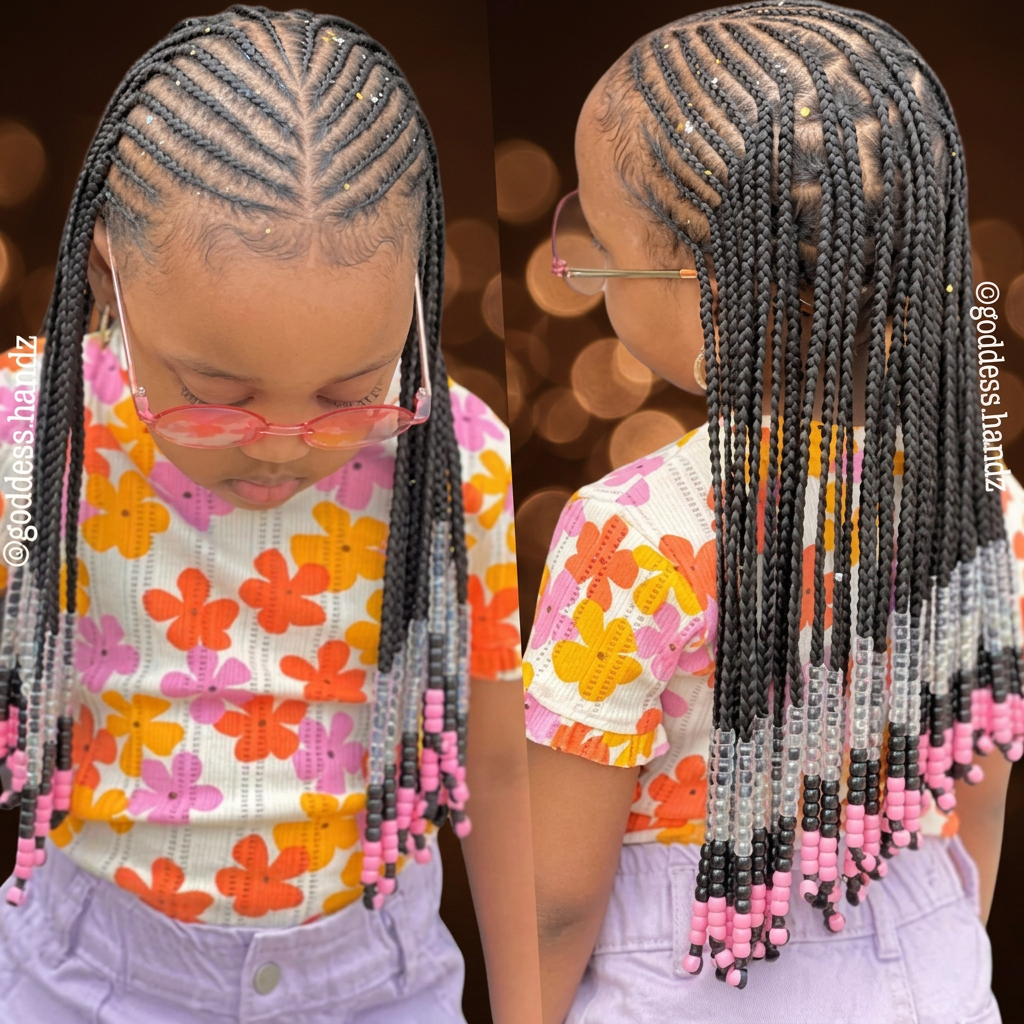 Children Fulani Braids styled at Precious Hair Braiding